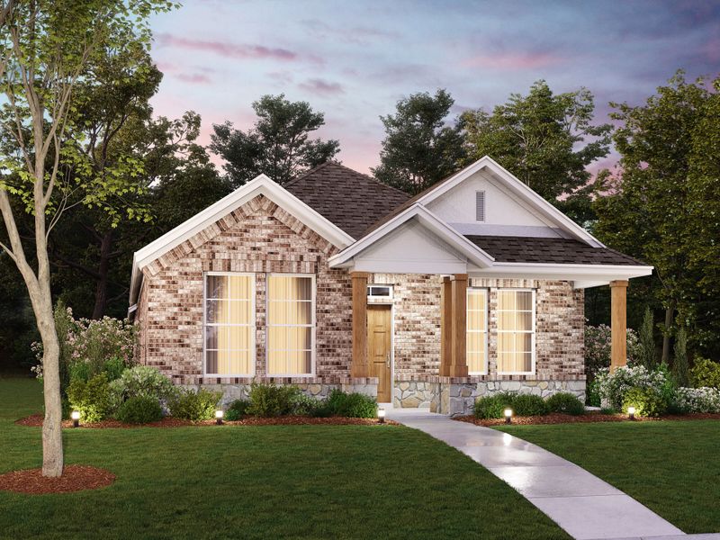 Lavender C Elevation - Optional Stone Lavender C Elevation - Optional Stone