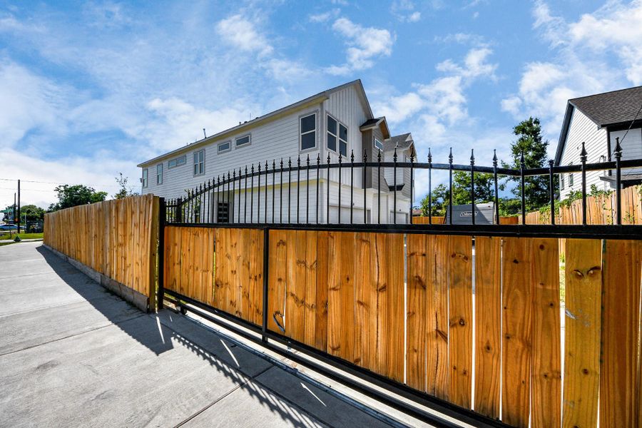 Exterior details and patio area of a home in , Houston (Image 3).
