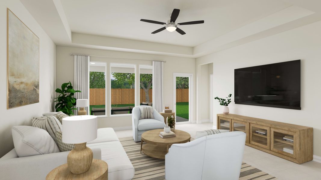 Representative furnished interior of a home built from the Lantana by Tri Pointe Homes in Mason Woods, Cypress (Image 9).