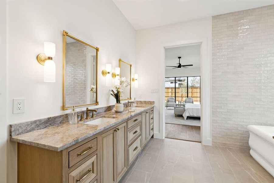 Furnished interior view inside a new home in , Dallas (Image 27).