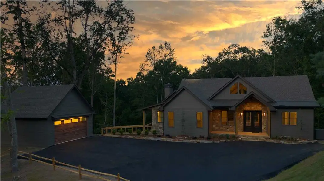 Front exterior of a new home in , Ellijay, GA, highlighting curb appeal (Image 2). Front exterior of a new home in , Ellijay, GA, highlighting curb appeal (Image 2).