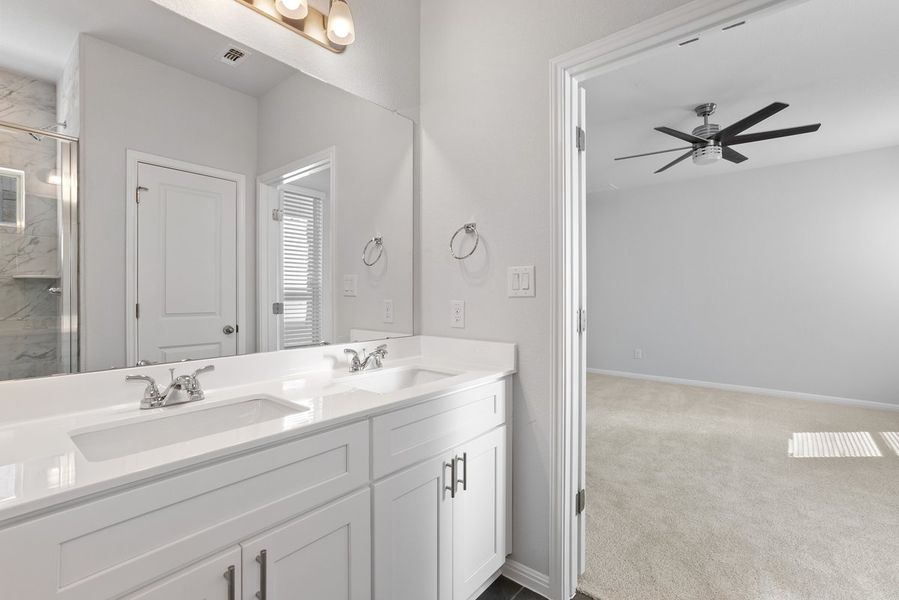 Furnished interior view inside a new home in Crosswinds, Kyle (Image 5).