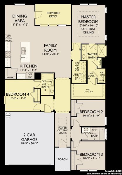 2D floor plan layout of this home in The Preserve at the Wilder, Adkins, TX (Image 2).