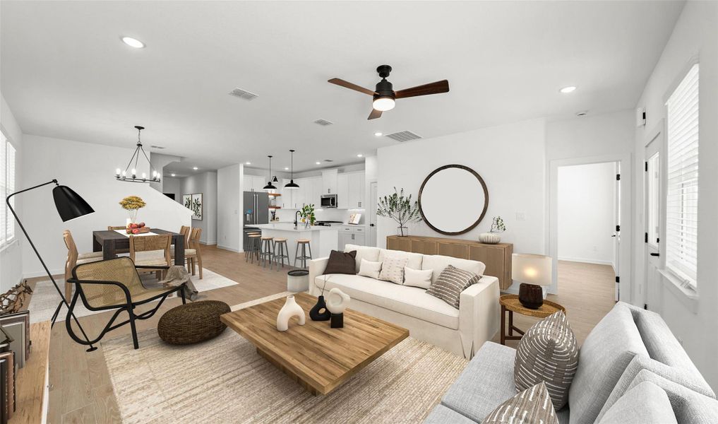 Open great room (*Photo not of actual home and used for illustration purposes only.)