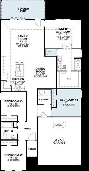 2D floor plan layout of this home in Tarrytown, Crowley, TX (Image 2). 2D floor plan layout of this home in Tarrytown, Crowley, TX (Image 2).