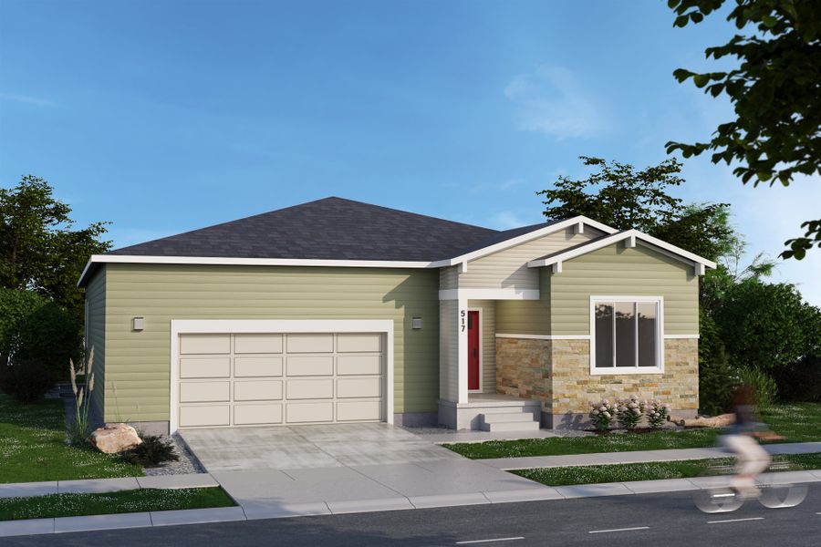 Representative exterior photo of a completed home built from the Morrison by Hartford Homes in Prairie Song Story Collection - Single Family Homes, Windsor, CO (Image 4). Representative exterior photo of a completed home built from the Morrison by Hartford Homes in Prairie Song Story Collection - Single Family Homes, Windsor, CO (Image 4).