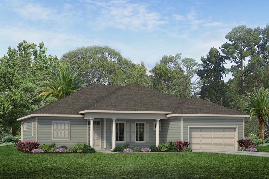 Representative exterior photo of a completed home built from the Grayton by GW Homes in Laureate Village, Newberry, FL (Image 2).