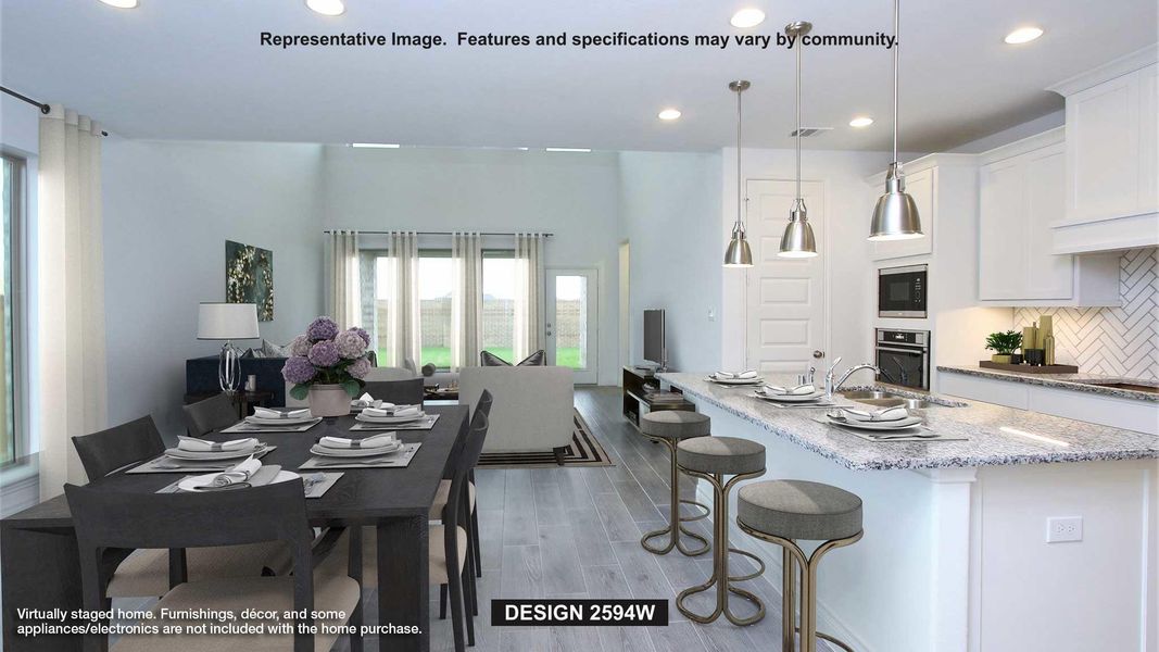 Furnished interior view inside a new home in Lariat 50', Liberty Hill (Image 7).