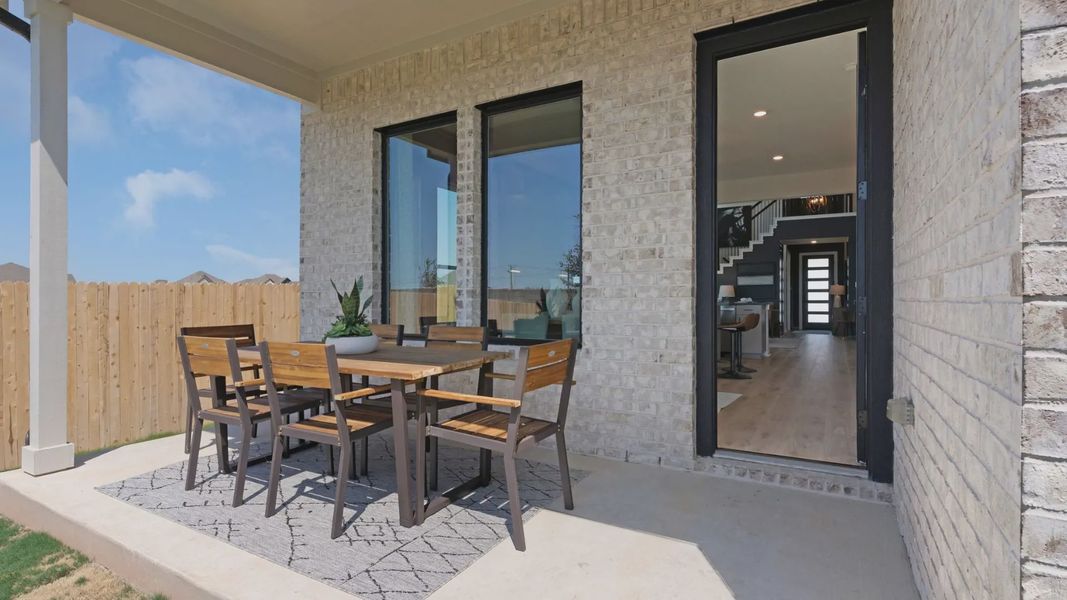 Representative exterior details of a home built from the Leilana by Chesmar Homes in The Grove at Blackhawk, Pflugerville (Image 3). Representative exterior details of a home built from the Leilana by Chesmar Homes in The Grove at Blackhawk, Pflugerville (Image 3).