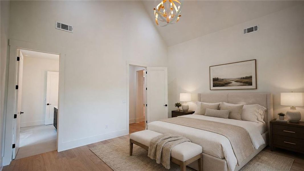 Furnished interior view inside a new home in , Flowery Branch (Image 8).