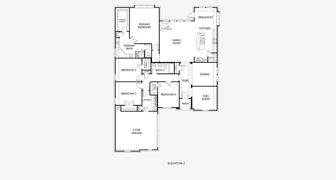 2D floor plan layout for the Concept 2370 by Landsea Homes in Coyote Crossing, Godley, TX (Image 4). 2D floor plan layout for the Concept 2370 by Landsea Homes in Coyote Crossing, Godley, TX (Image 4).