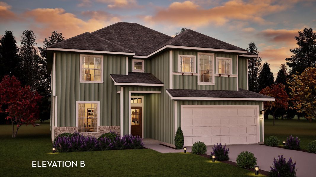 Representative exterior photo of a completed home built from the Snowmass by CastleRock Communities in Dorris Farm, White House, TN (Image 2).