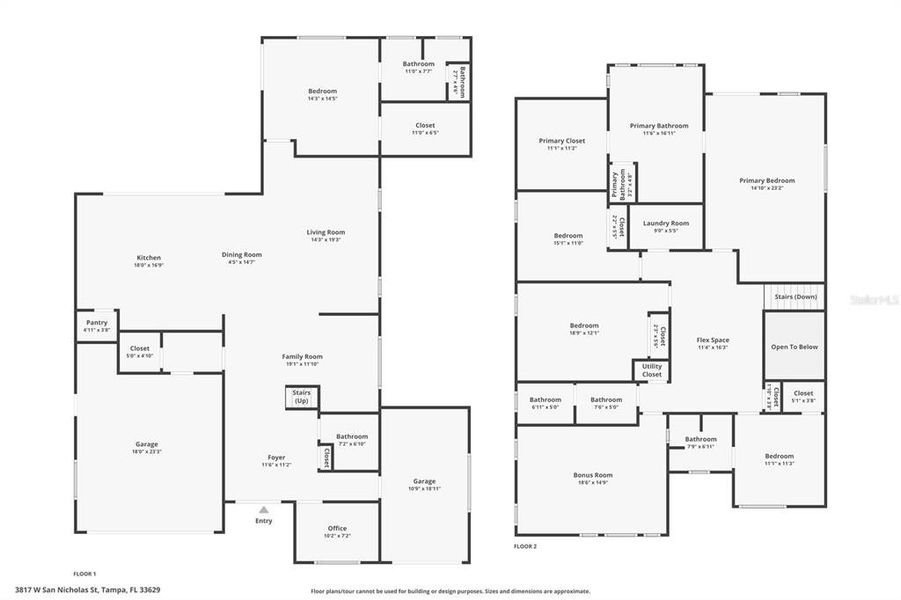 2D floor plan layout of this home in , Tampa, FL (Image 5). 2D floor plan layout of this home in , Tampa, FL (Image 5).