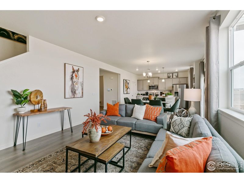 Furnished interior view inside a new home in Settlers Crossing, Commerce City (Image 30). Furnished interior view inside a new home in Settlers Crossing, Commerce City (Image 30).