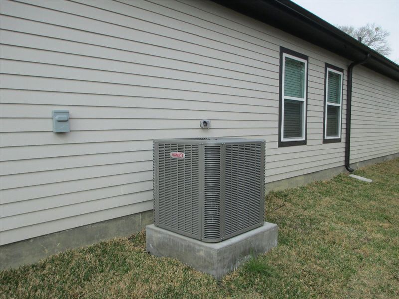 Exterior details and patio area of a home in , Baytown (Image 3). Exterior details and patio area of a home in , Baytown (Image 3).
