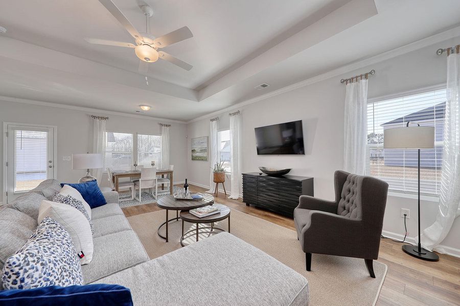 Furnished interior view inside a new home in Fairway Woods at Wyboo, Manning (Image 9).