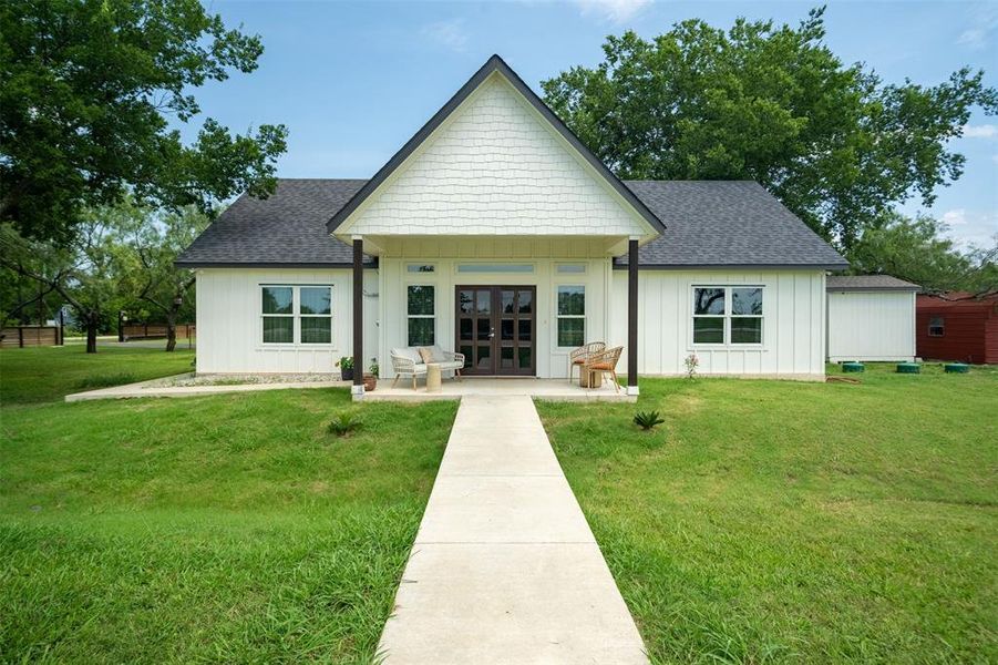 Front exterior of a new home in , Kaufman, TX, highlighting curb appeal (Image 2). Front exterior of a new home in , Kaufman, TX, highlighting curb appeal (Image 2).