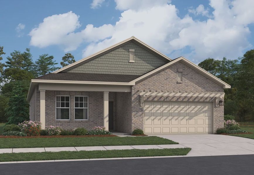 Representative exterior photo of a completed home built from the Aster by Starlight Homes in Kendall Grove, McDonough, GA (Image 2). Representative exterior photo of a completed home built from the Aster by Starlight Homes in Kendall Grove, McDonough, GA (Image 2).