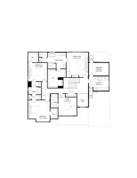2D floor plan layout of this home in , Woodstock, GA (Image 3).