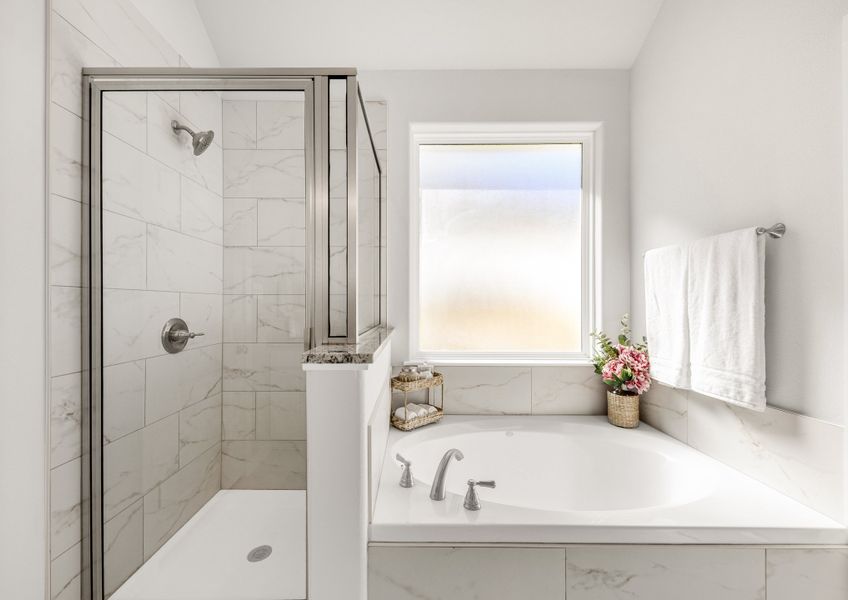 Representative furnished interior of a home built from the The Azalea by Avonley Homes in Pinemont, Bryan (Image 10).