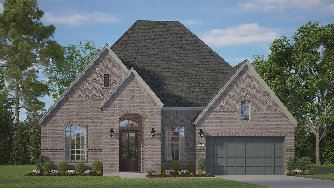 Representative exterior photo of a completed home built from the Brentwood by Chesmar Homes in Riceland 60',65',70', Mont Belvieu, TX (Image 2). Representative exterior photo of a completed home built from the Brentwood by Chesmar Homes in Riceland 60',65',70', Mont Belvieu, TX (Image 2).