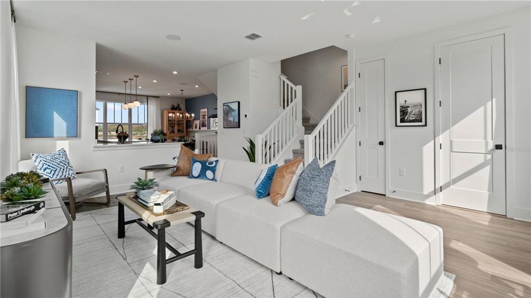 Furnished interior view inside a new home in Parkview at Hamlin, Winter Garden (Image 46).