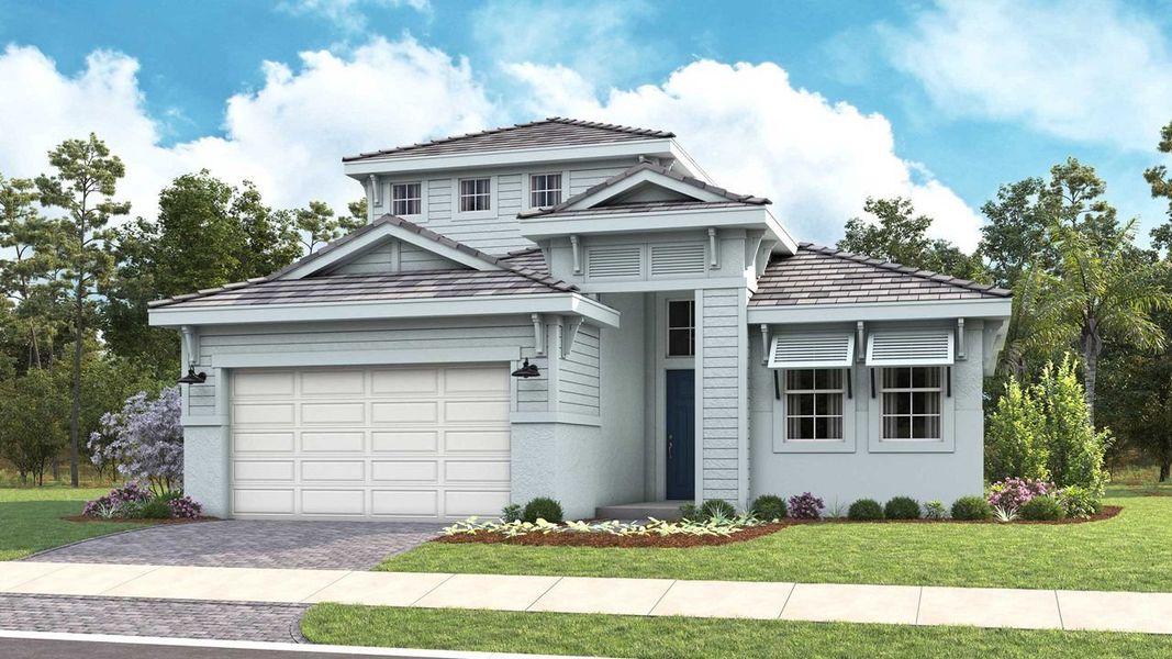 Florida Vernacular Elevation with Bonus Florida Vernacular Elevation with Bonus