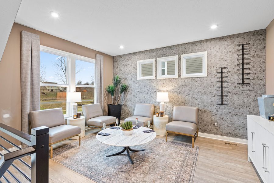Representative furnished interior of a home built from the Wyatt by Fischer Homes in Twin Lakes, Hoschton (Image 41).