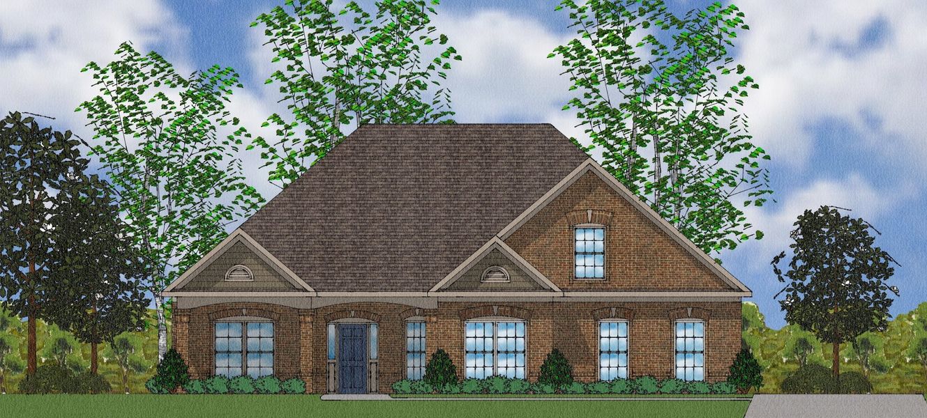 Representative exterior photo of a completed home built from the Campbell - Elite Collection by Mungo Homes in Walnut Grove, Easley, SC (Image 20).