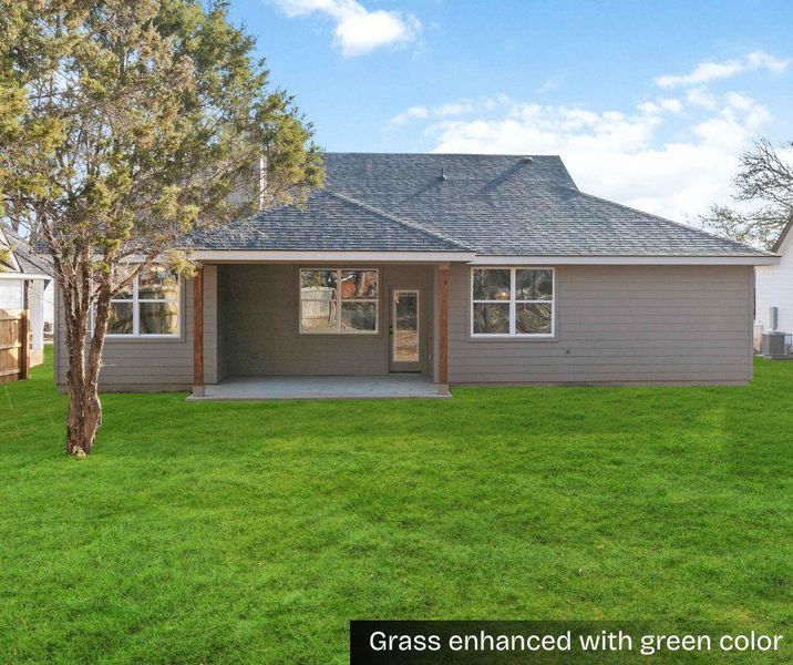 Grass enhanced with green color