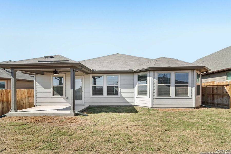 Exterior details and patio area of a home in Legendary Trails - Classic Series, Cibolo (Image 24). Exterior details and patio area of a home in Legendary Trails - Classic Series, Cibolo (Image 24).