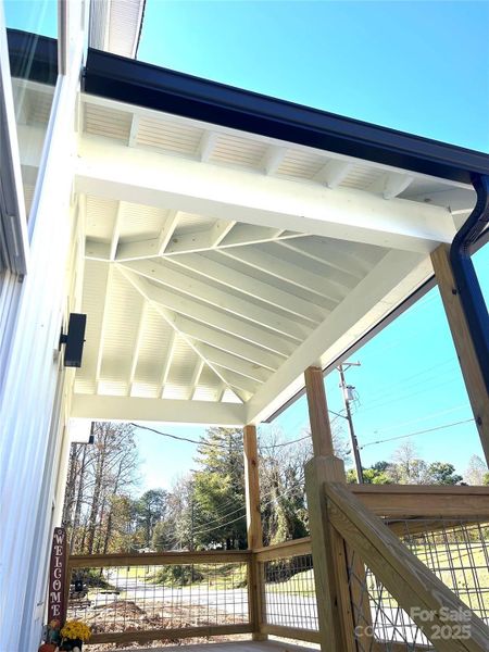 Exterior details and patio area of a home in , Old Fort (Image 1).