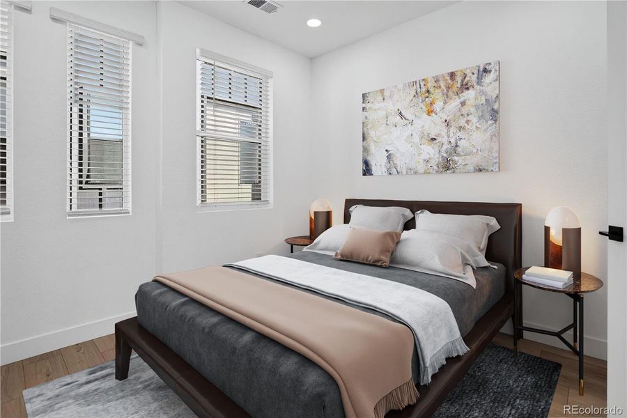 Staged Primary Bedroom Third Floor