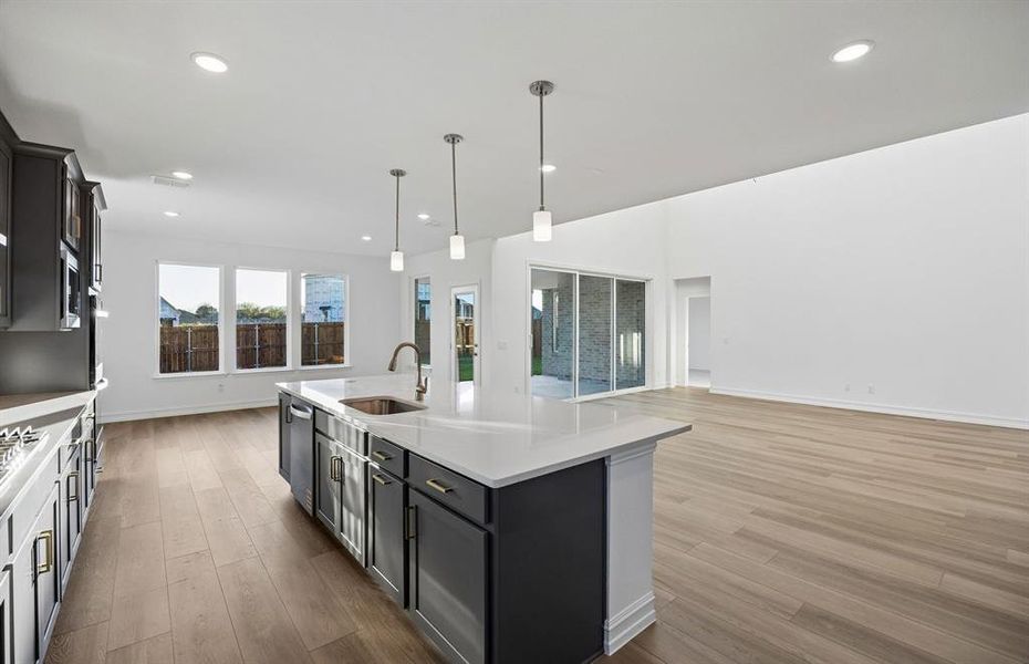 Large island overlooking main living areas Large island overlooking main living areas