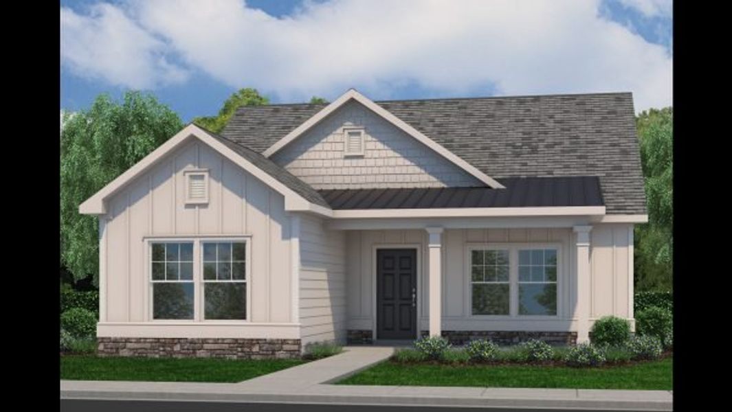 Representative exterior photo of a completed home built from the Windsor by Piedmont Residential in Clemit Harris Place, Newnan, GA (Image 4).