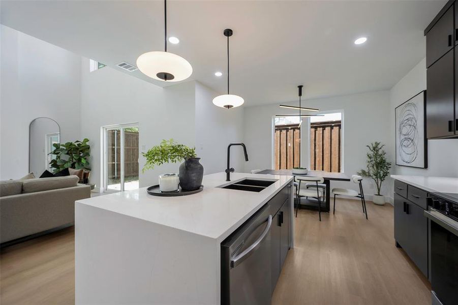 Furnished interior view inside a new home in , Dallas (Image 14). Furnished interior view inside a new home in , Dallas (Image 14).