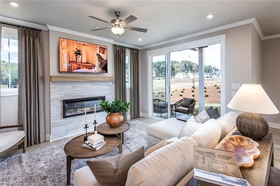Furnished interior view inside a new home in Poppy at GreenHouse, Marietta (Image 17).