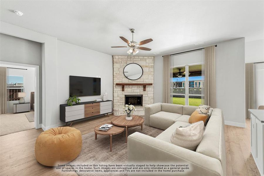 Furnished interior view inside a new home in Silo Mills Classic 70, Cleburne (Image 17).