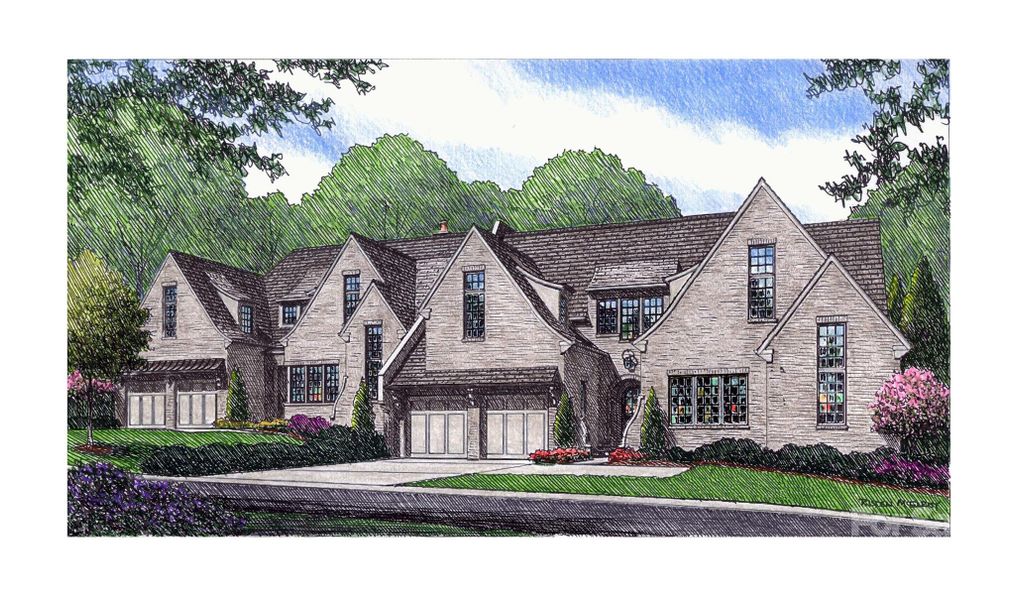 Exterior rendering of this home design in , Charlotte, NC (Image 1).
