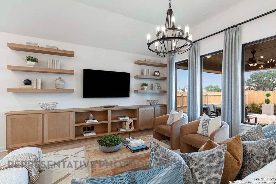 Furnished interior view inside a new home in Davis Ranch: 45ft. lots, San Antonio (Image 29).