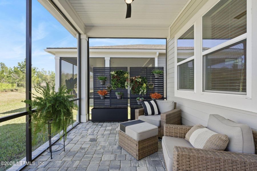 Exterior details and patio area of a home in RiverTown, St. Johns (Image 25).