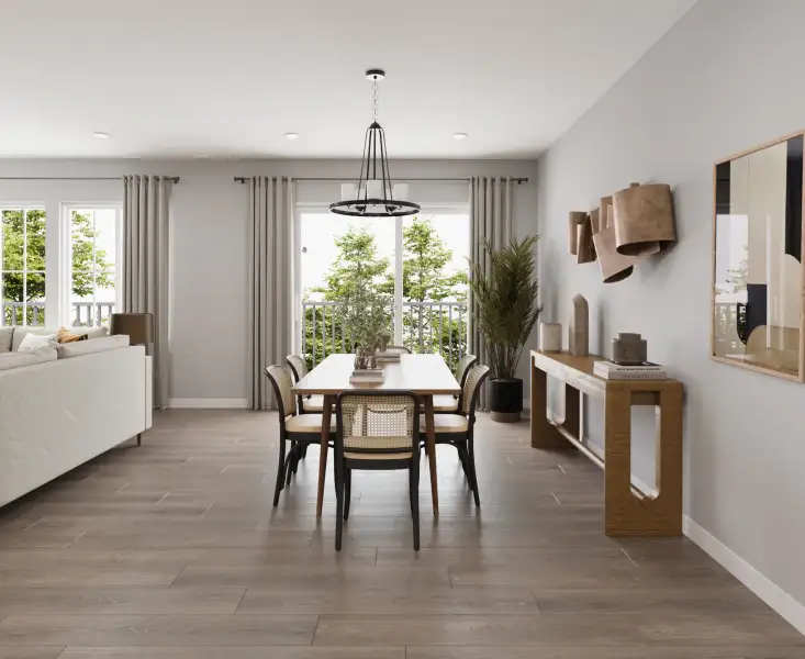 Furnished interior view inside a new home in Trailstone, Arvada (Image 16).