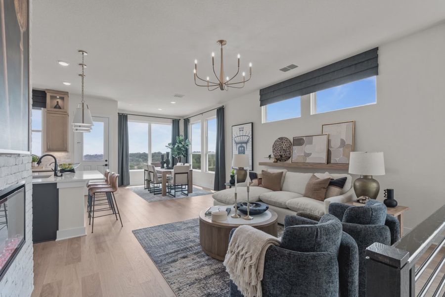 Representative furnished interior of a home built from the Apollo by Chesmar Homes in Prominence Urban, San Antonio (Image 5).