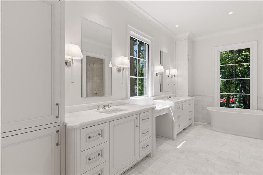 Furnished interior view inside a new home in , Atlanta (Image 18).