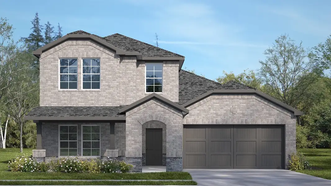 Front exterior of a new home in Cottonwood, Dorchester, TX, highlighting curb appeal (Image 1). Front exterior of a new home in Cottonwood, Dorchester, TX, highlighting curb appeal (Image 1).