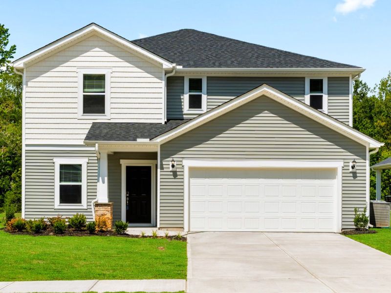 Front exterior of a new home in Holland Park, Spartanburg, SC, highlighting curb appeal (Image 1). Front exterior of a new home in Holland Park, Spartanburg, SC, highlighting curb appeal (Image 1).