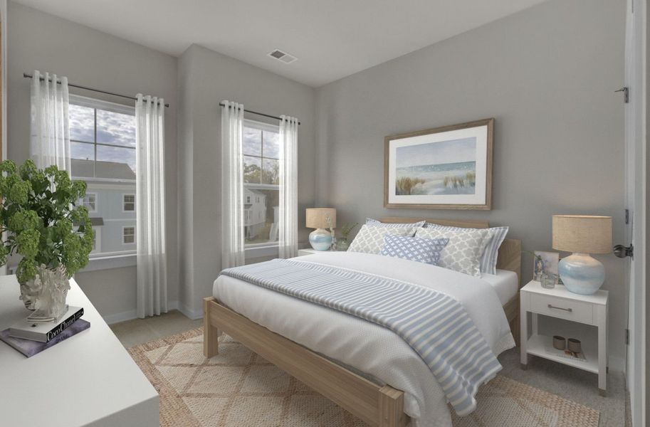Furnished interior view inside a new home in Indigo Grove Townhomes, Johns Island (Image 16).