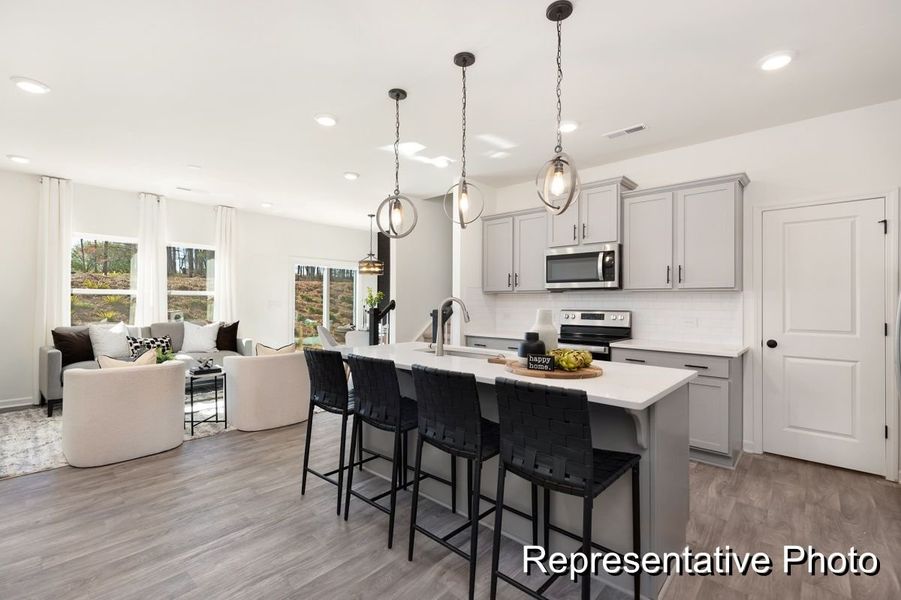 Furnished interior view inside a new home in Village Heights TH, Greensboro (Image 4).