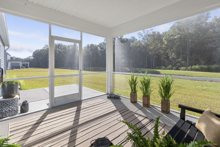 Exterior details and patio area of a home in Cedar Glen Preserve, Huger (Image 4).