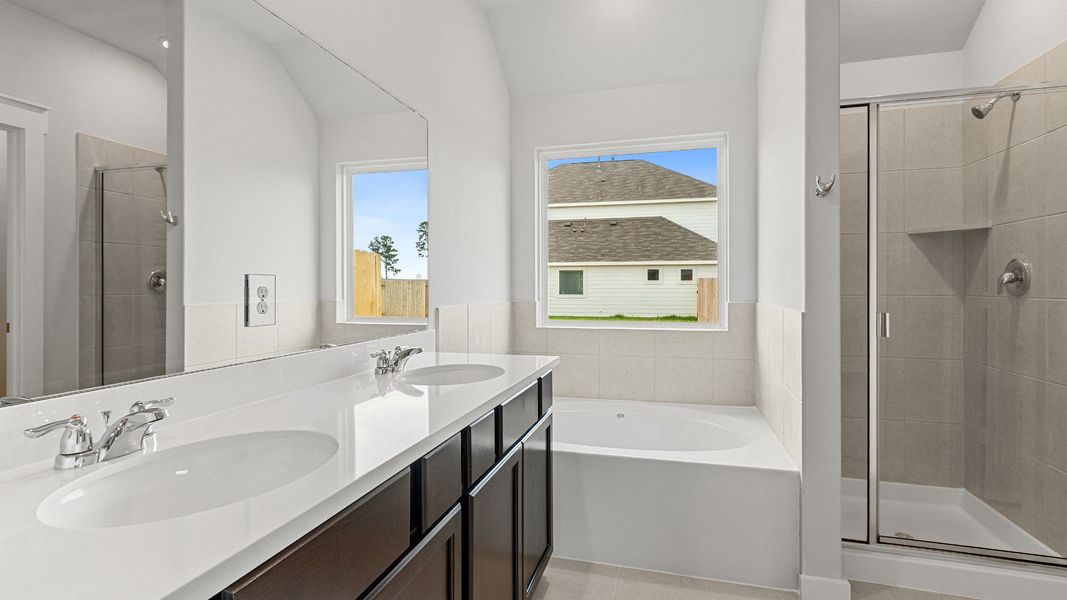 Representative furnished interior of a home built from the Kimbell by Brightland Homes in Cielo, Conroe (Image 12).